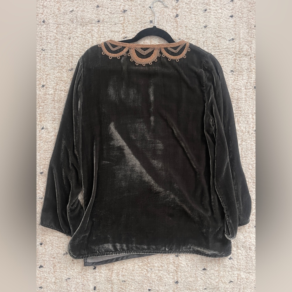 Velvet Embroidered Top - Picture 2 of 5